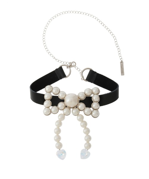 PAMEO POSE（パメオポーズ）の「Pearl Bow Choker（チョーカー・レディース・クリア/ピンク・FREE）」の7枚目の写真