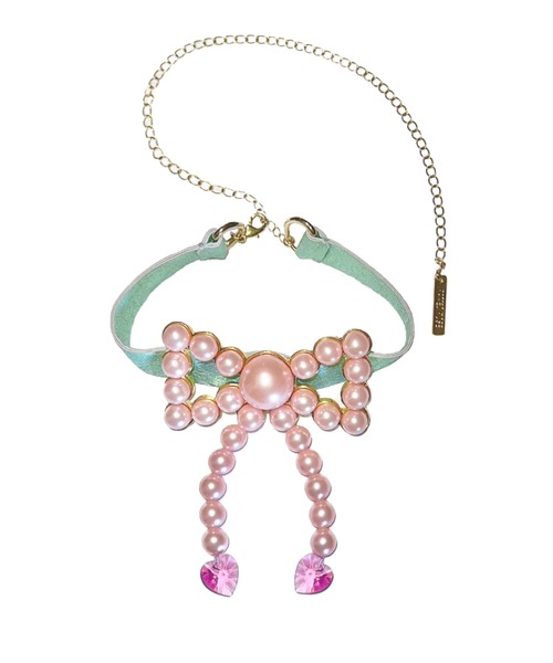PAMEO POSE（パメオポーズ）の「Pearl Bow Choker（チョーカー・レディース・クリア/ピンク・FREE）」の14枚目の写真