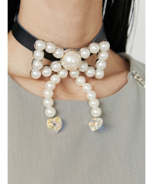 PAMEO POSE（パメオポーズ）の「Pearl Bow Choker（チョーカー・レディース・クリア/ピンク・FREE）」の16枚目の写真