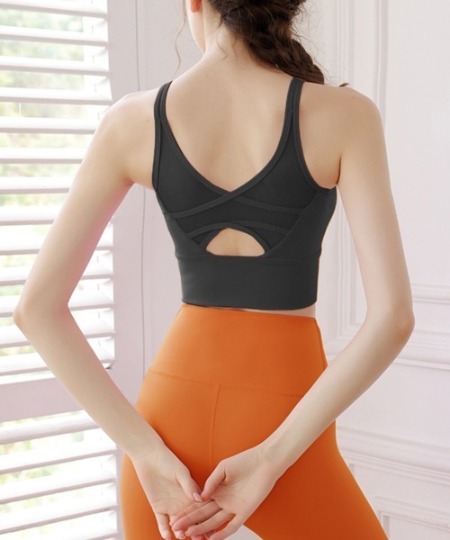 SAISON DE PAPILLON（セゾンドパピヨン）の「メッシュ切替カップ付きスポーツブラ（スポーツブラ・レディース・ブラック/ピンク/ネイビー/ブルー・XL/M/L）」の12枚目の写真