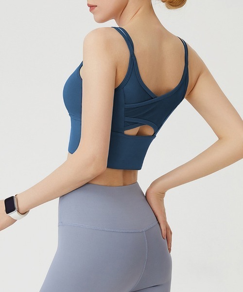 SAISON DE PAPILLON（セゾンドパピヨン）の「メッシュ切替カップ付きスポーツブラ（スポーツブラ・レディース・ブラック/ピンク/ネイビー/ブルー・XL/M/L）」の15枚目の写真