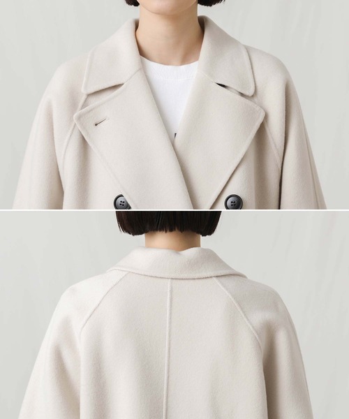 Gready Brilliant（グレディブリリアン）の「ビーバーリバーＰコート（ピーコート・レディース・ブラック/アイボリー・38）」の18枚目の写真