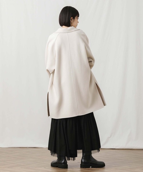 Gready Brilliant（グレディブリリアン）の「ビーバーリバーＰコート（ピーコート・レディース・ブラック/アイボリー・38）」の6枚目の写真