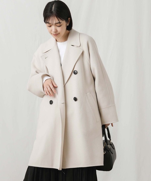 Gready Brilliant（グレディブリリアン）の「ビーバーリバーＰコート（ピーコート・レディース・ブラック/アイボリー・38）」の13枚目の写真