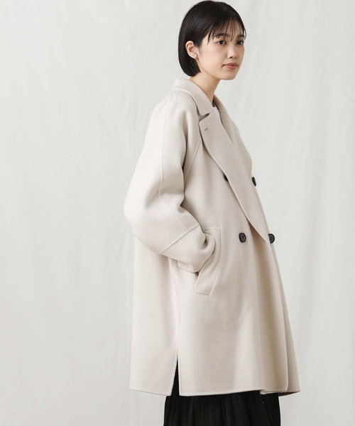 Gready Brilliant（グレディブリリアン）の「ビーバーリバーＰコート（ピーコート・レディース・ブラック/アイボリー・38）」の19枚目の写真