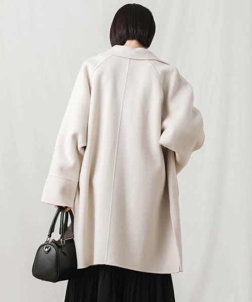 Gready Brilliant（グレディブリリアン）の「ビーバーリバーＰコート（ピーコート・レディース・ブラック/アイボリー・38）」の9枚目の写真