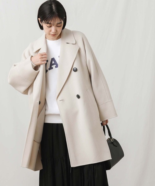 Gready Brilliant（グレディブリリアン）の「ビーバーリバーＰコート（ピーコート・レディース・ブラック/アイボリー・38）」の14枚目の写真