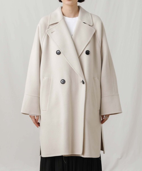 Gready Brilliant（グレディブリリアン）の「ビーバーリバーＰコート（ピーコート・レディース・ブラック/アイボリー・38）」の21枚目の写真