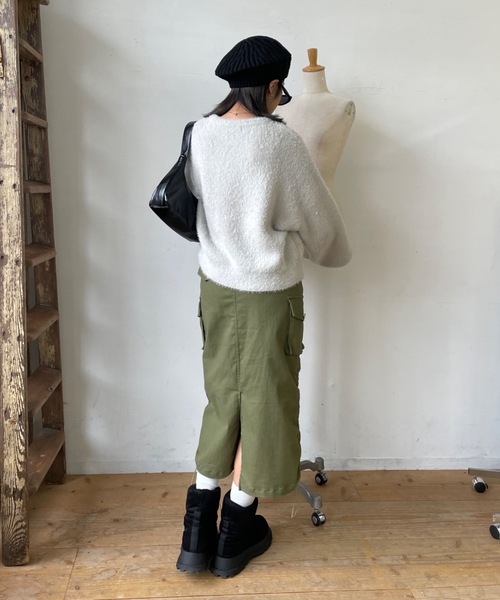 SHAGGIE（シャギー）の「ざっくり編みニットベレー帽（ハンチング/ベレー帽・レディース・ブラック/グレー/ナチュラル・FREE）」の10枚目の写真