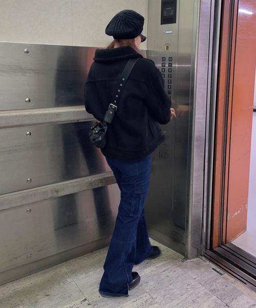 SHAGGIE（シャギー）の「ざっくり編みニットベレー帽（ハンチング/ベレー帽・レディース・ブラック/グレー/ナチュラル・FREE）」の8枚目の写真