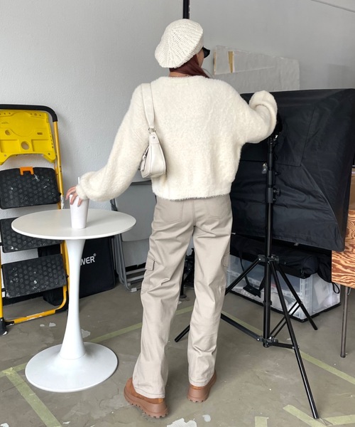 SHAGGIE（シャギー）の「ざっくり編みニットベレー帽（ハンチング/ベレー帽・レディース・ブラック/グレー/ナチュラル・FREE）」の13枚目の写真