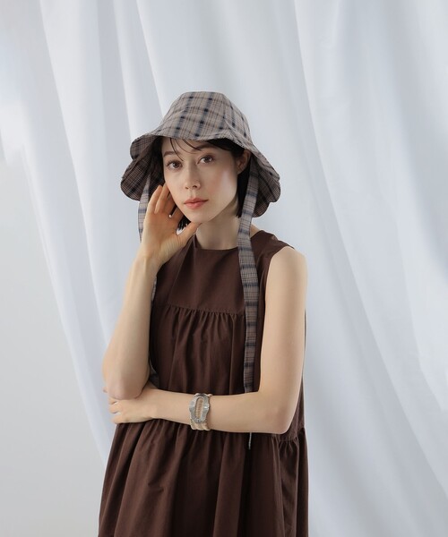 Ray BEAMS（レイビームス）の「Casselini × Ray BEAMS / 別注 フラワー ハット（ハット・レディース・ベージュ/ネイビー・ONE SIZE）」の7枚目の写真