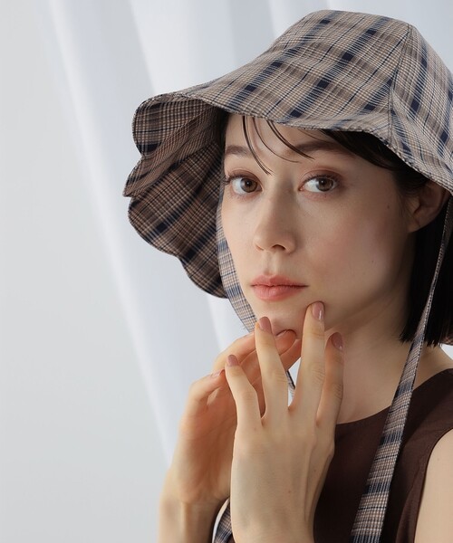 Ray BEAMS（レイビームス）の「Casselini × Ray BEAMS / 別注 フラワー ハット（ハット・レディース・ベージュ/ネイビー・ONE SIZE）」の5枚目の写真