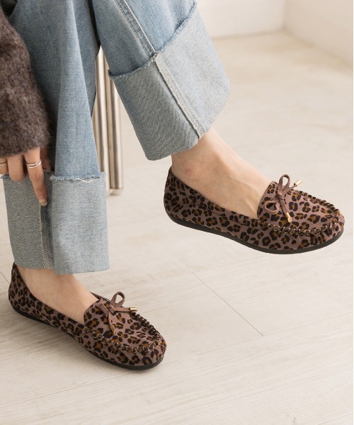 レオパード柄 フラットシューズ Christian Louboutin ハラコレオパード