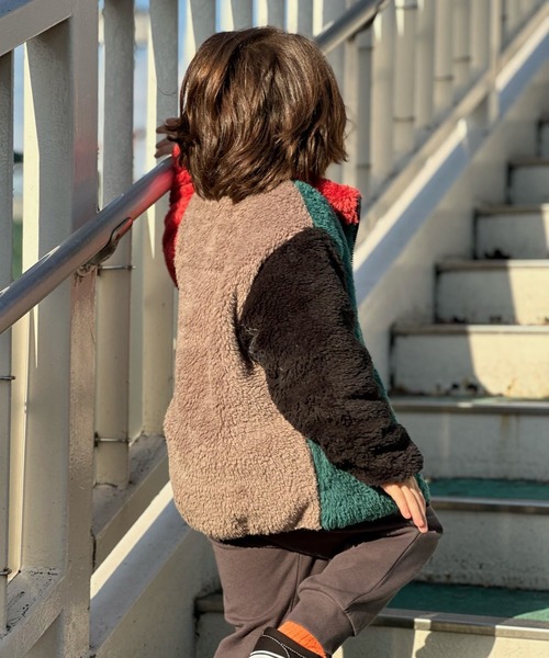 BIG FIELD(ビッグフィールド)の「ボアフリースクレイジージャケット(90~150cm)(その他アウター・キッズ・グレー/オフホワイト・150/90/100/110/120/130/140)」の16枚目の写真