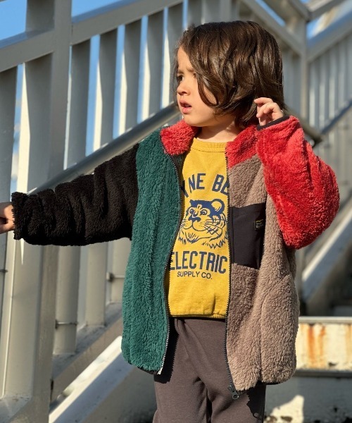 BIG FIELD(ビッグフィールド)の「ボアフリースクレイジージャケット(90~150cm)(その他アウター・キッズ・グレー/オフホワイト・150/90/100/110/120/130/140)」の15枚目の写真