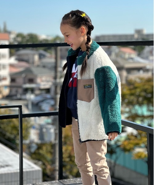 BIG FIELD(ビッグフィールド)の「ボアフリースクレイジージャケット(90~150cm)(その他アウター・キッズ・グレー/オフホワイト・150/90/100/110/120/130/140)」の9枚目の写真