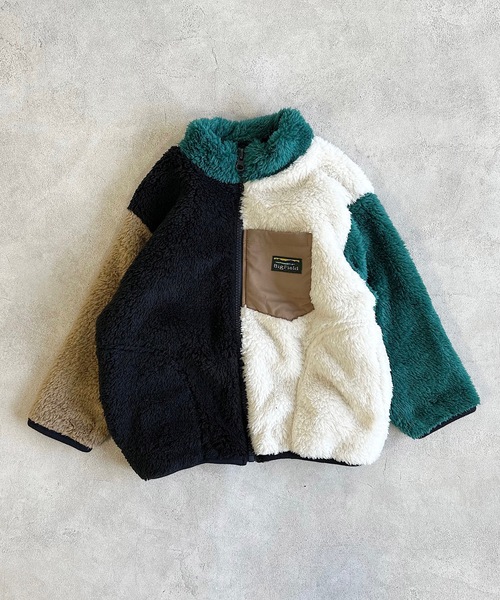 BIG FIELD(ビッグフィールド)の「ボアフリースクレイジージャケット(90~150cm)(その他アウター・キッズ・グレー/オフホワイト・150/90/100/110/120/130/140)」の3枚目の写真