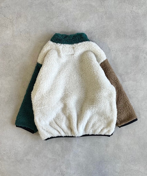 BIG FIELD(ビッグフィールド)の「ボアフリースクレイジージャケット(90~150cm)(その他アウター・キッズ・グレー/オフホワイト・150/90/100/110/120/130/140)」の4枚目の写真