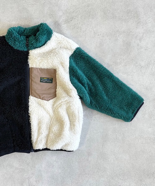 BIG FIELD(ビッグフィールド)の「ボアフリースクレイジージャケット(90~150cm)(その他アウター・キッズ・グレー/オフホワイト・150/90/100/110/120/130/140)」の5枚目の写真