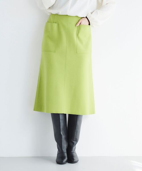 le.coeur blanc(ルクールブラン)の「ジャージーメルトントラペーズスカート(スカート・レディース・ネイビー/ベージュ/ライトグリーン・38/36)」の11枚目の写真