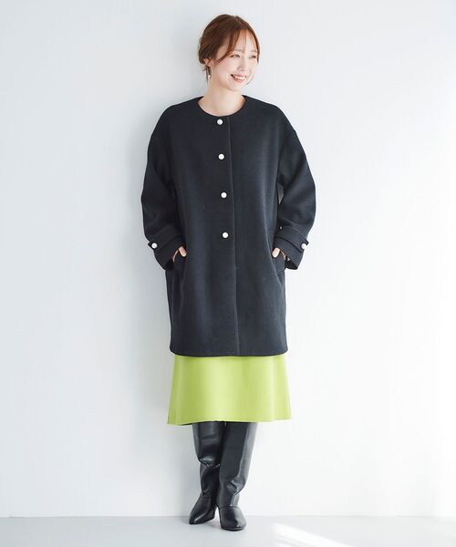 le.coeur blanc(ルクールブラン)の「ジャージーメルトントラペーズスカート(スカート・レディース・ネイビー/ベージュ/ライトグリーン・38/36)」の16枚目の写真