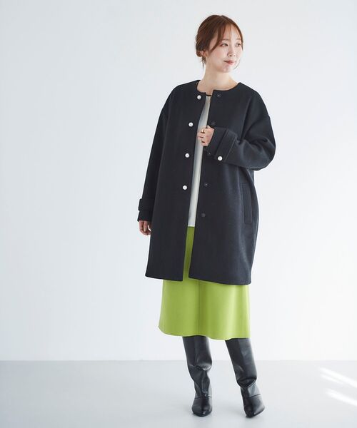 le.coeur blanc(ルクールブラン)の「ジャージーメルトントラペーズスカート(スカート・レディース・ネイビー/ベージュ/ライトグリーン・38/36)」の17枚目の写真