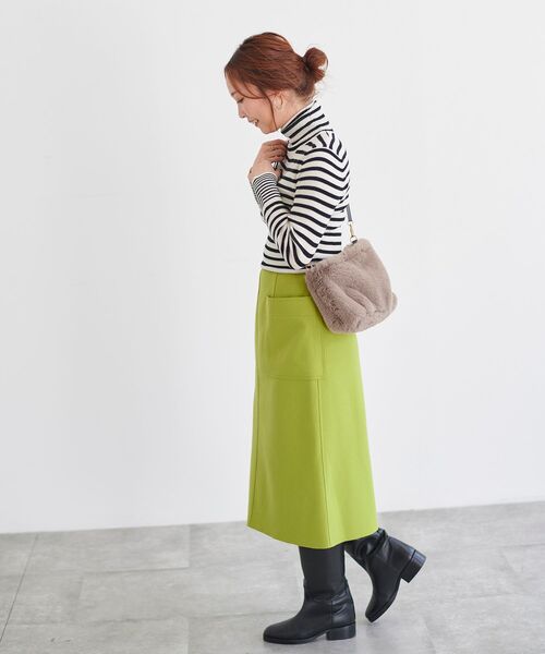 le.coeur blanc(ルクールブラン)の「ジャージーメルトントラペーズスカート(スカート・レディース・ネイビー/ベージュ/ライトグリーン・38/36)」の19枚目の写真