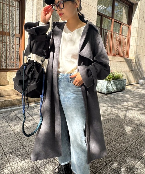 VICKY(ビッキー)の「【KOREAN ITEM】防水防汚ミリタリー巾着ショルダーバッグ(ショルダーバッグ・レディース・ブラック/オフホワイト・FREE)」の14枚目の写真