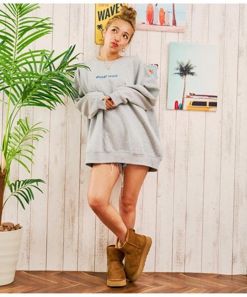 anap mimpi（アナップミンピ）の「インディアンプリント 裏起毛 スウェット トレーナー（スウェット・レディース・グレー/ネイビー/ベージュ系その他・FREE）」の7枚目の写真