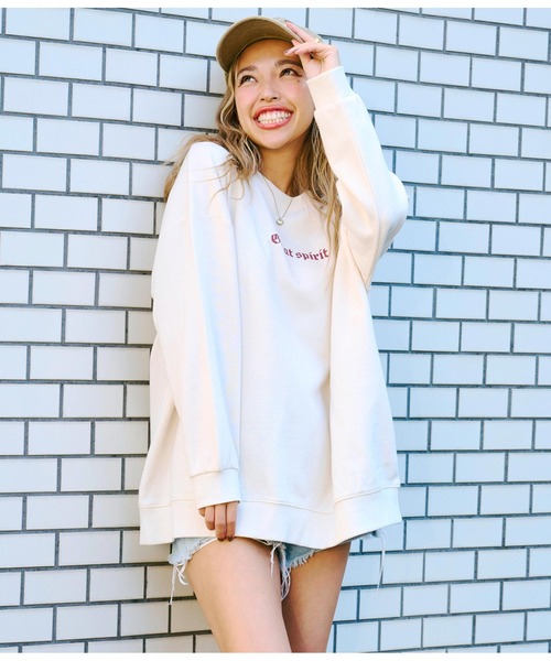 anap mimpi（アナップミンピ）の「インディアンプリント 裏起毛 スウェット トレーナー（スウェット・レディース・グレー/ネイビー/ベージュ系その他・FREE）」の10枚目の写真