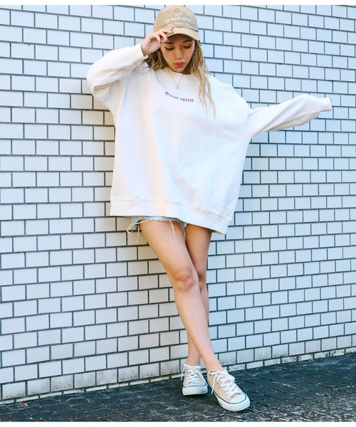 anap mimpi（アナップミンピ）の「インディアンプリント 裏起毛 スウェット トレーナー（スウェット・レディース・グレー/ネイビー/ベージュ系その他・FREE）」の12枚目の写真