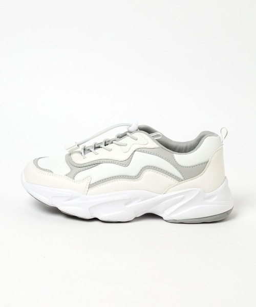 BAYFLOW（ベイフロー）の「ストレッチシュースニーカー（スニーカー・レディース・ホワイト/ライトグレー・LARGE/MEDIUM）」の10枚目の写真
