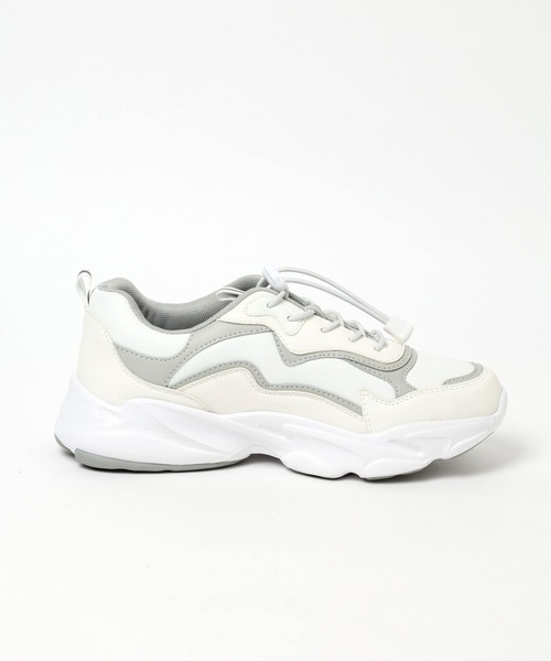 BAYFLOW（ベイフロー）の「ストレッチシュースニーカー（スニーカー・レディース・ホワイト/ライトグレー・LARGE/MEDIUM）」の11枚目の写真