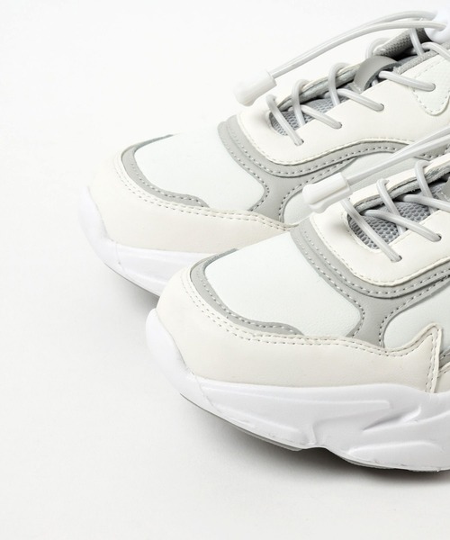 BAYFLOW（ベイフロー）の「ストレッチシュースニーカー（スニーカー・レディース・ホワイト/ライトグレー・LARGE/MEDIUM）」の14枚目の写真