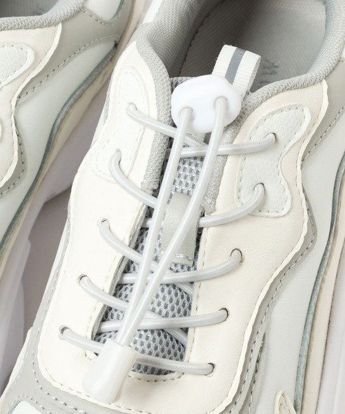 BAYFLOW（ベイフロー）の「ストレッチシュースニーカー（スニーカー・レディース・ホワイト/ライトグレー・LARGE/MEDIUM）」の20枚目の写真