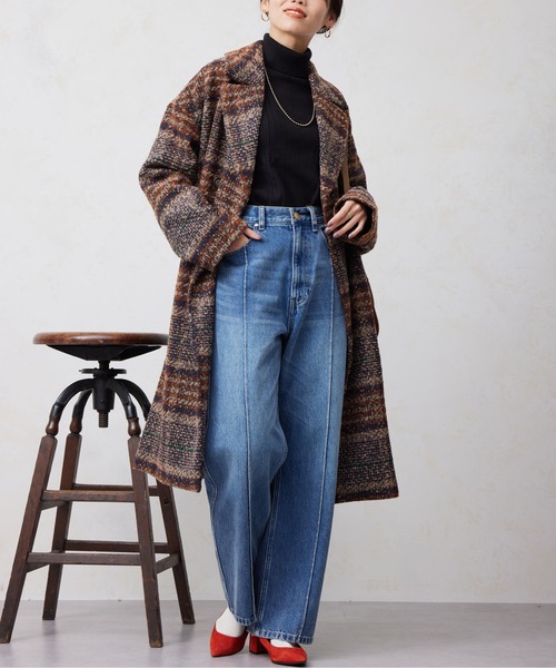 Chez toi（シェトワ）の「ブークレチェックコート（チェスター