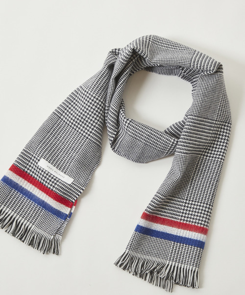 MEN'S MELROSE（メンズメルローズ）の「グレンチェックトリコマフラー（マフラー・メンズ・グレー/ネイビー・9）」の7枚目の写真