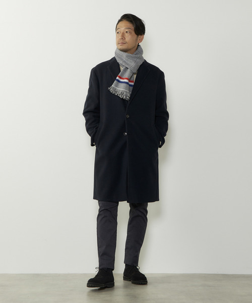 MEN'S MELROSE（メンズメルローズ）の「グレンチェックトリコマフラー（マフラー・メンズ・グレー/ネイビー・9）」の11枚目の写真