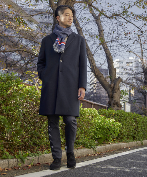 MEN'S MELROSE（メンズメルローズ）の「グレンチェックトリコマフラー（マフラー・メンズ・グレー/ネイビー・9）」の17枚目の写真