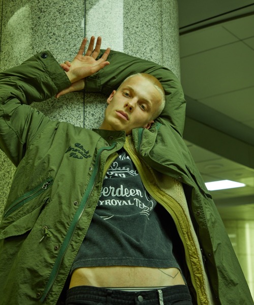 NUMBER (N)INE(ナンバーナイン)の「NUMBER (N)INE/ナンバーナイン MICRO RIP-STOP FISH TAIL STAND LONG COAT(モッズコート・メンズ・ブラック/オリーブ/ホワイト・3/4/2)」の6枚目の写真