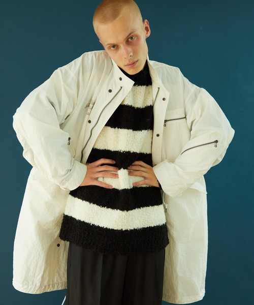 NUMBER (N)INE(ナンバーナイン)の「NUMBER (N)INE/ナンバーナイン MICRO RIP-STOP FISH TAIL STAND LONG COAT(モッズコート・メンズ・ブラック/オリーブ/ホワイト・3/4/2)」の12枚目の写真