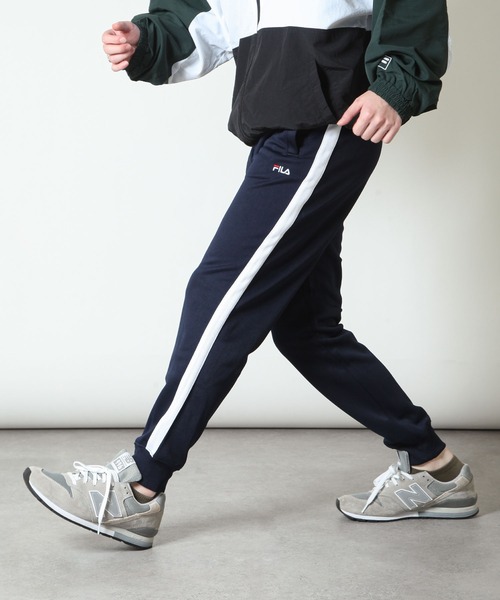 FILA(フィラ)の「【FILA】 ワンポイント ロゴ 刺繍 サイドライン ジャージ ストレッチ ジョガーパンツ(その他パンツ・メンズ・ネイビー/ブラック/チャコール・MEDIUM/X-LARGE/LARGE)」の19枚目の写真