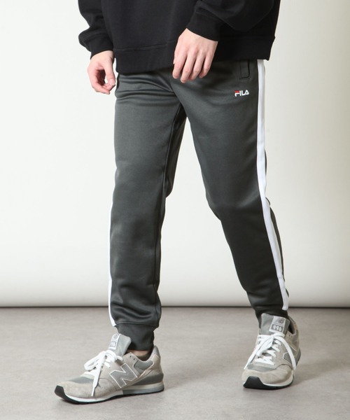 FILA(フィラ)の「【FILA】 ワンポイント ロゴ 刺繍 サイドライン ジャージ ストレッチ ジョガーパンツ(その他パンツ・メンズ・ネイビー/ブラック/チャコール・MEDIUM/X-LARGE/LARGE)」の21枚目の写真