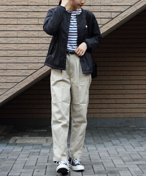 DANTON（ダントン）の「DANTON/ダントン　インサレーションジャケット　INSULATION JACKET（ウィメンズ）　DT-A0482 SBT（ノーカラージャケット・レディース・ライトベージュ/アイボリー/ブラック/ライトブルー・S/M）」の10枚目の写真