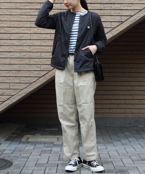 DANTON（ダントン）の「DANTON/ダントン　インサレーションジャケット　INSULATION JACKET（ウィメンズ）　DT-A0482 SBT（ノーカラージャケット・レディース・ライトベージュ/アイボリー/ブラック/ライトブルー・S/M）」の19枚目の写真