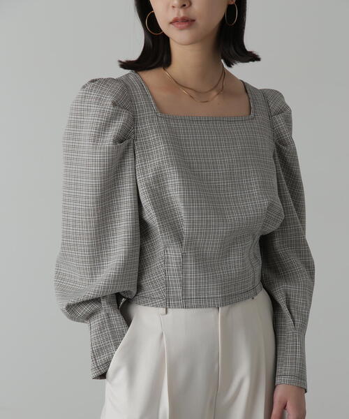 FREE'S MART(フリーズマート)の「◇スクエアネックボリュームスリーブ長袖ブラウス(シャツ/ブラウス・レディース・ブラック系その他/ホワイト系その他/グリーン系その他3/ブラック系その他2・FREE)」の9枚目の写真