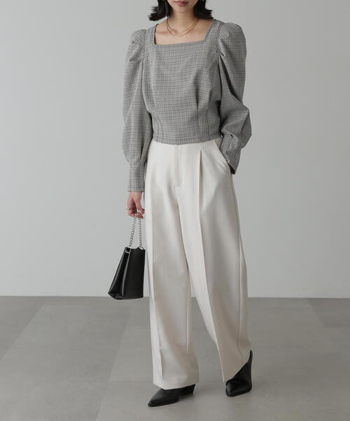 FREE'S MART(フリーズマート)の「◇スクエアネックボリュームスリーブ長袖ブラウス(シャツ/ブラウス・レディース・ブラック系その他/ホワイト系その他/グリーン系その他3/ブラック系その他2・FREE)」の10枚目の写真