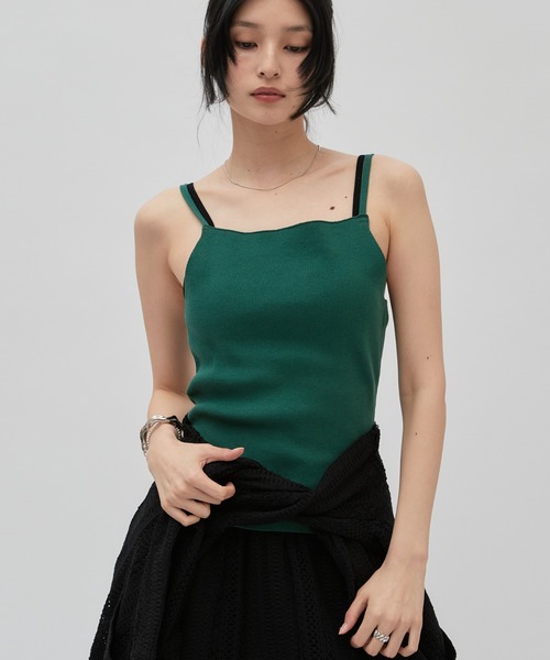 Lui's（ルイス）の「【cierio/シエリオ】 ニットキャミソール（キャミソール・レディース・ブラック/レッド/グリーン・FREE）」の2枚目の写真