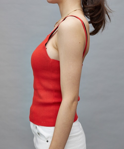 Lui's（ルイス）の「【cierio/シエリオ】 ニットキャミソール（キャミソール・レディース・ブラック/レッド/グリーン・FREE）」の9枚目の写真